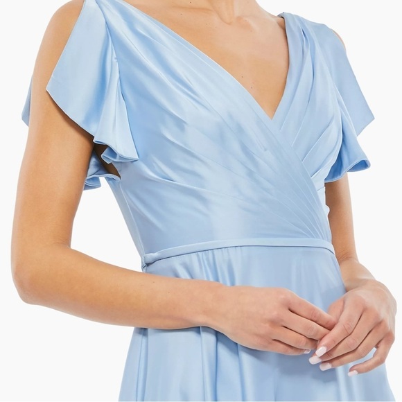 Mac Duggal Satin A Line Gown - Picture 2 of 7